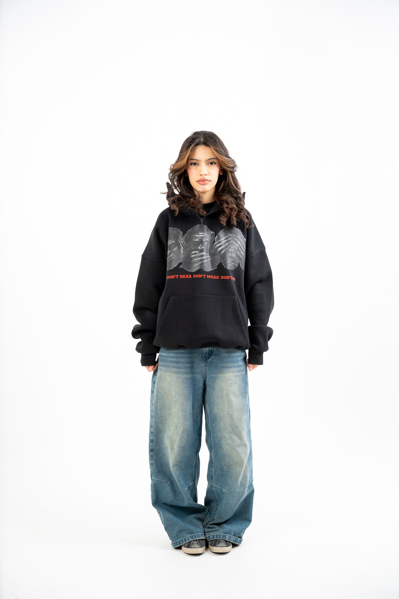 HOODIE BLACK NINJA ZIP - صورة 1