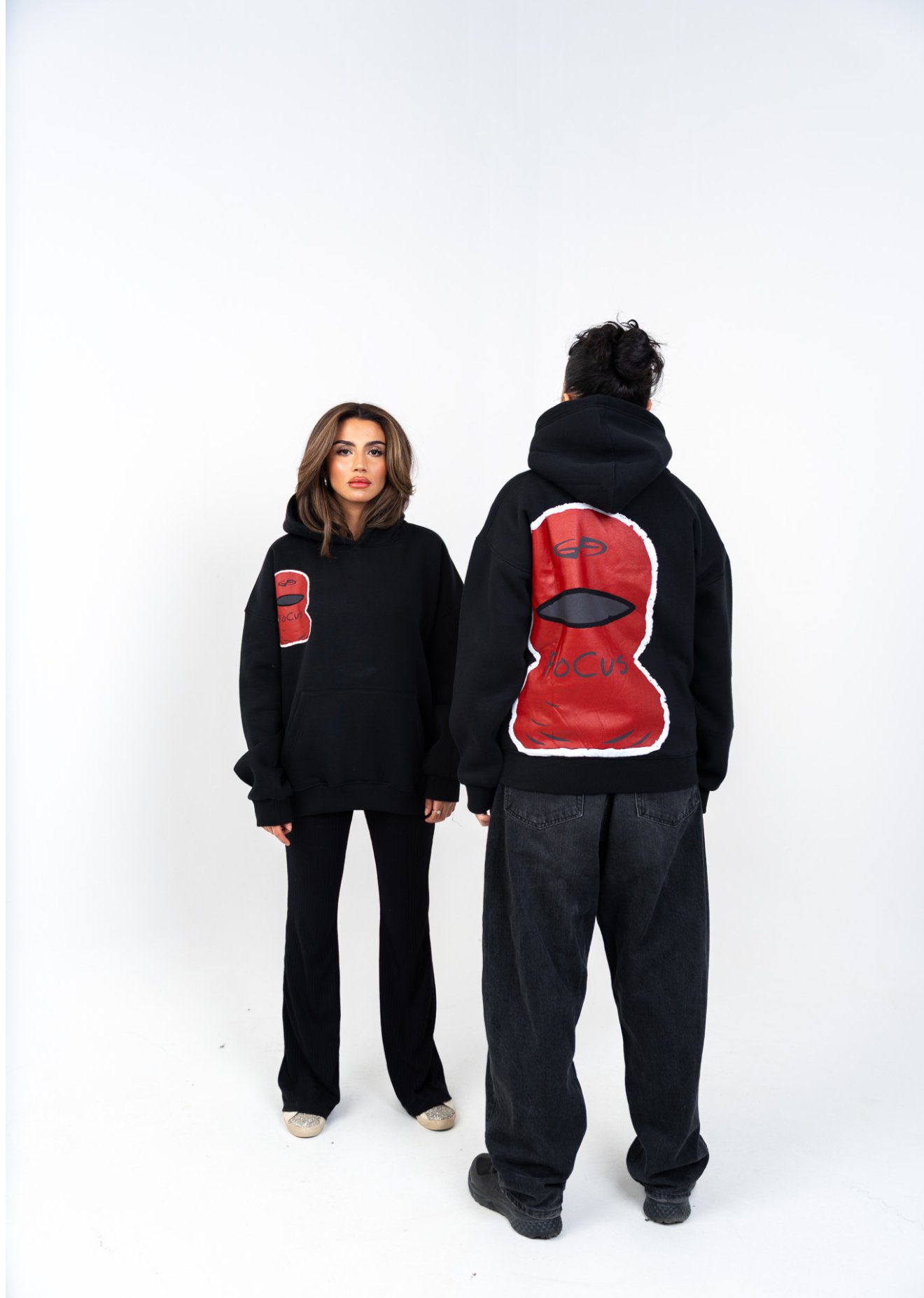 HOODIE BLACK & DES MASK FOCUS - صورة 1