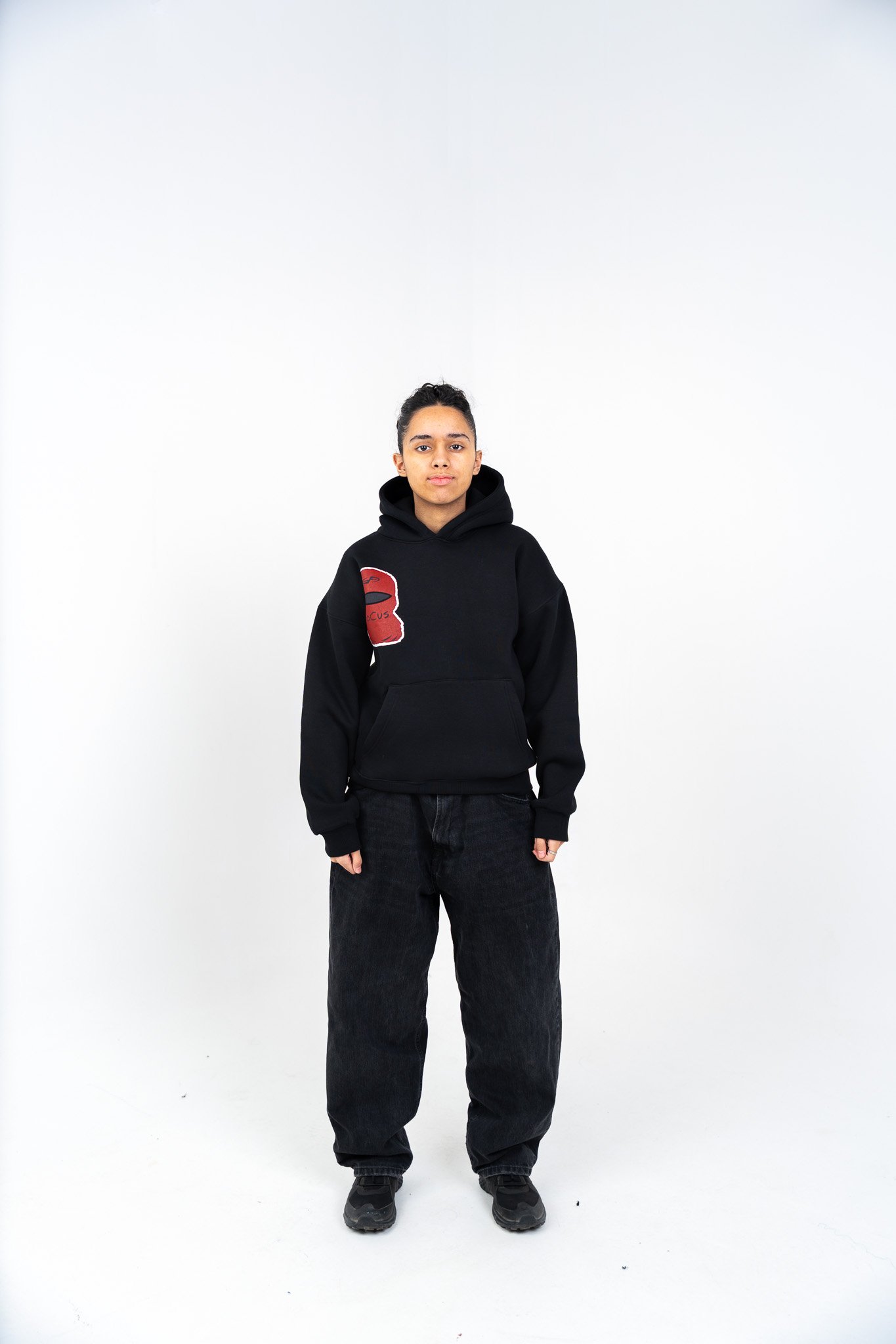 HOODIE BLACK & DES MASK FOCUS - صورة 1
