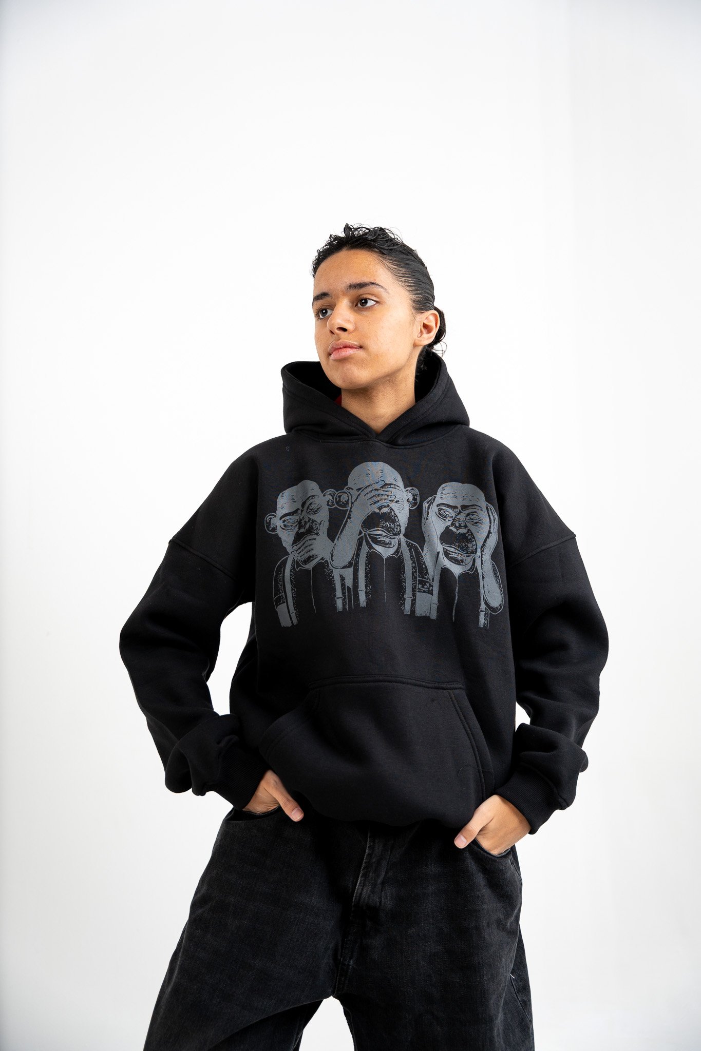 HOODIE BLACK & DES MONKEY - صورة 1