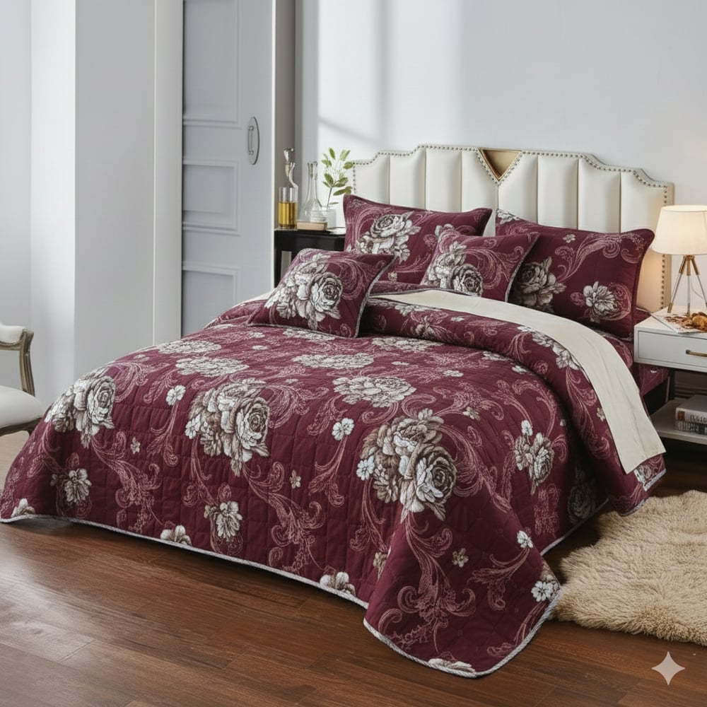 Floral patterned quilt bedspread set Z54 \ F1254584 - Image 1