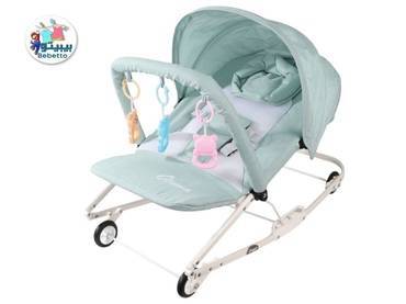 Baby Bouncer with Wheel Soothing Baby Rocking Chair Shakable Baby Sleeping Recliner Cradle Chair Baby Coaxing -Z1 \ F059435 - Image 1