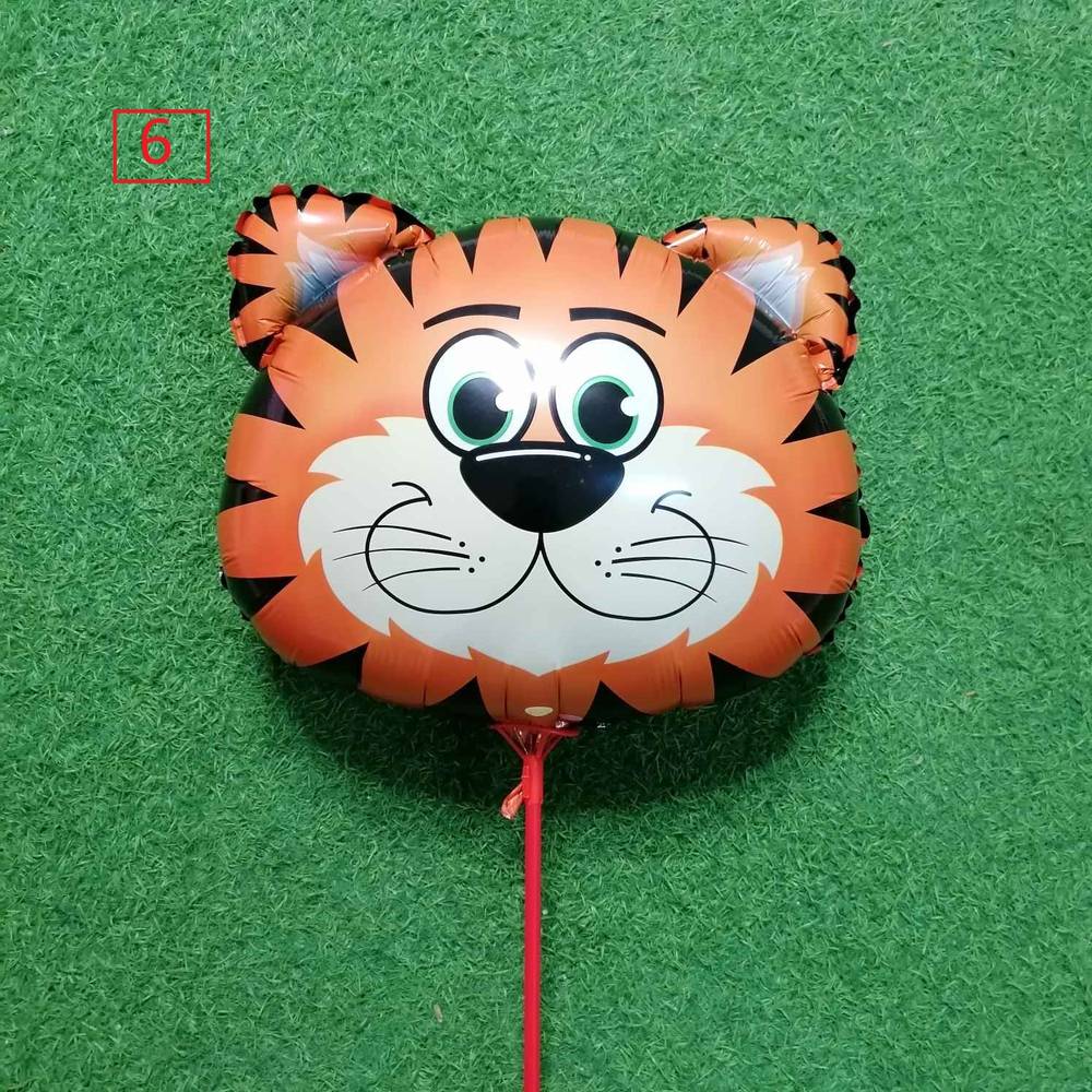 PartyCorp Animal Head Shaped Foil Balloons Jungle Theme Decoration Tiger Lion Monkey Zebra -Z67 \ D103130 - Image 1