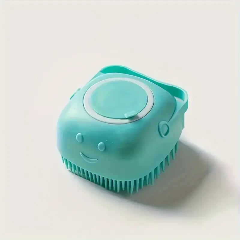 Pet Shampoo Brush Silicone Massage Rubber Bath Comb With Shampoo -A7 \ D805427 - صورة 1