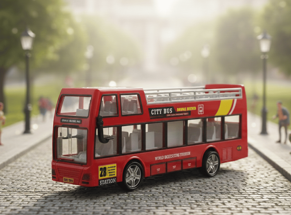 die-cast or plastic toy model of a double-decker city tour bus F26 \ F1214283 - Image 1