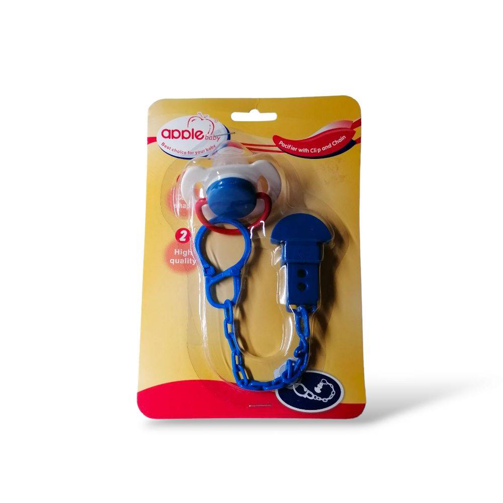 APPLE PACIFIER WITH CILP AND CHAIN D13 \ 6941096013281 - Image 1