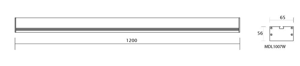 ميغامان MDL1007W -اضاءة معلقة خطية أنيقة - تصميم معدني متين، توزيع متساوٍ للضوء، وعمر افتراضي طويل - أضف لمسة جمالية لديكور منزلك! - صورة 2