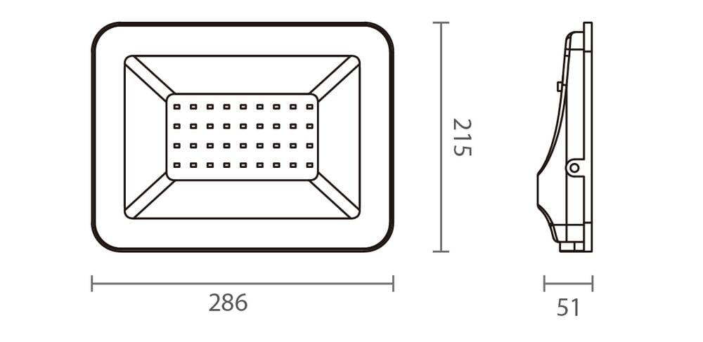 Megaman ZDL3010 - Superior Quality 100W LED Floodlight - Robust Construction for All-Weather Conditions - Buy Now for Stunning Illumination! - Image 1