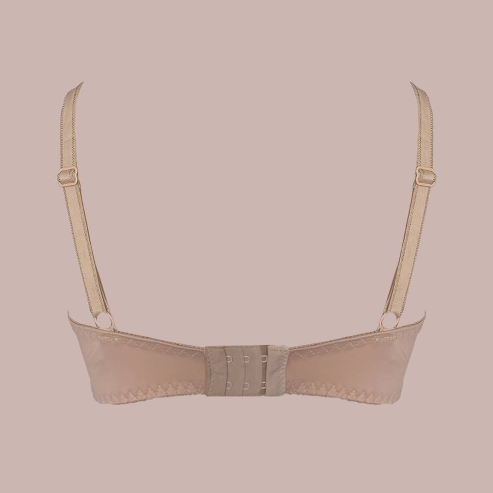 Embroidered Bra with Underwire Support - Cup B - Image 2