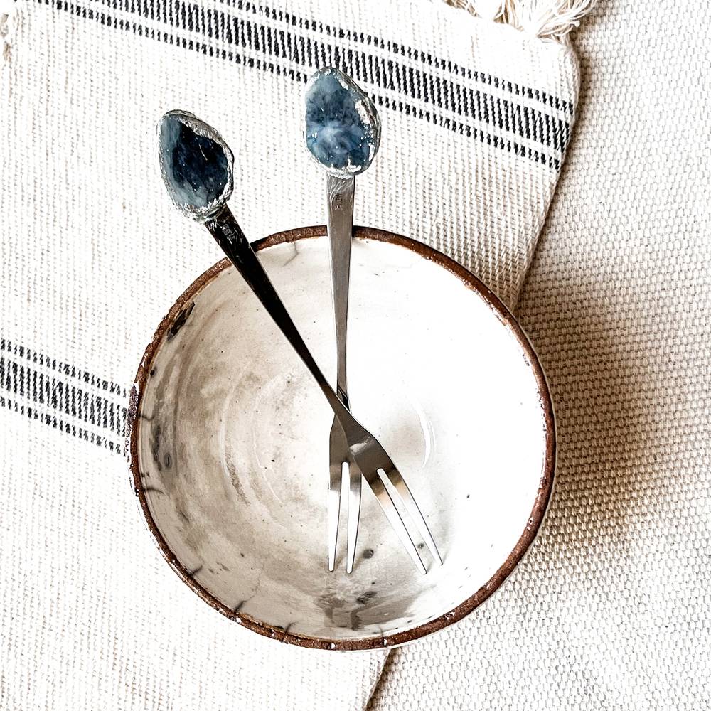 Silver cake fork set - صورة 2