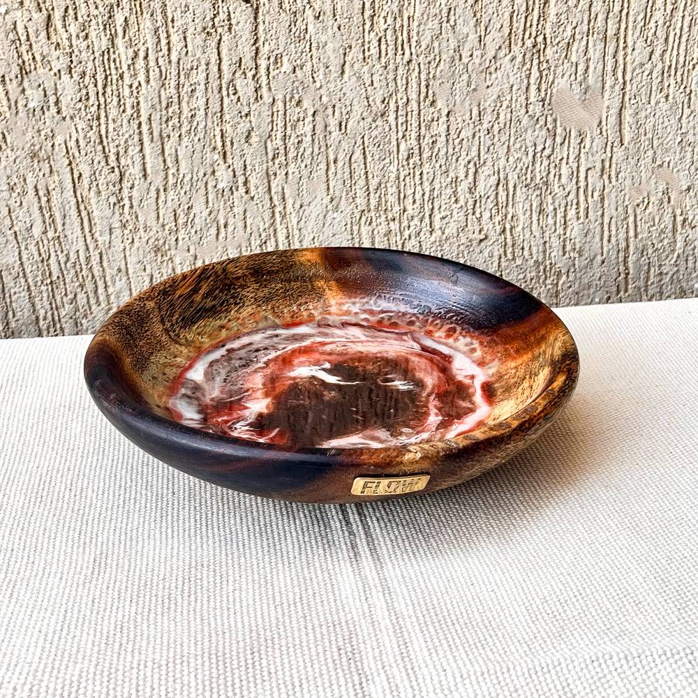 Earthy wooden bowl - صورة 2