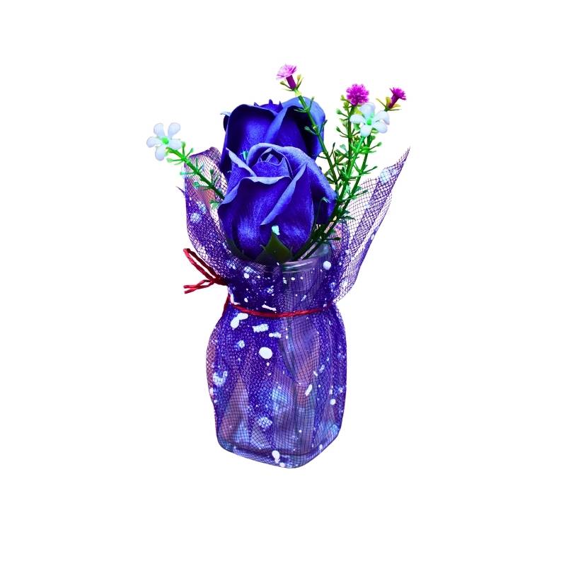 فــازه زجاج مع ورد  - صورة 3