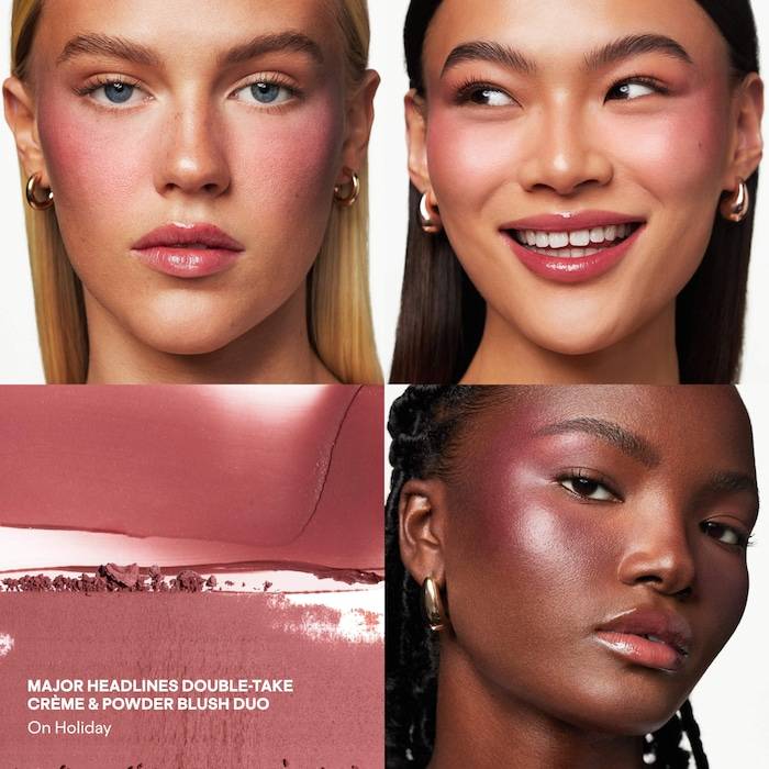 PATRICK TA  Patrick's Glow and Gloss Set: Major Headlines Blush Duo and Lip Gloss Makeup Gift Set - Image 2