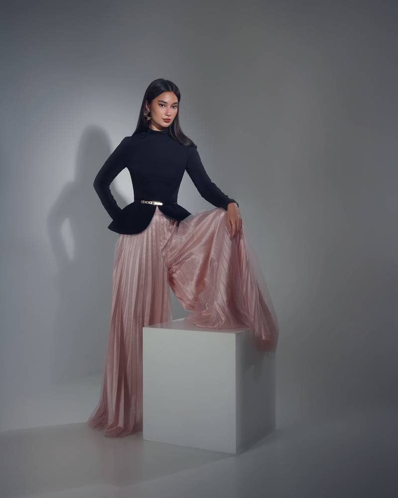 pleated tulle suit - صورة 4