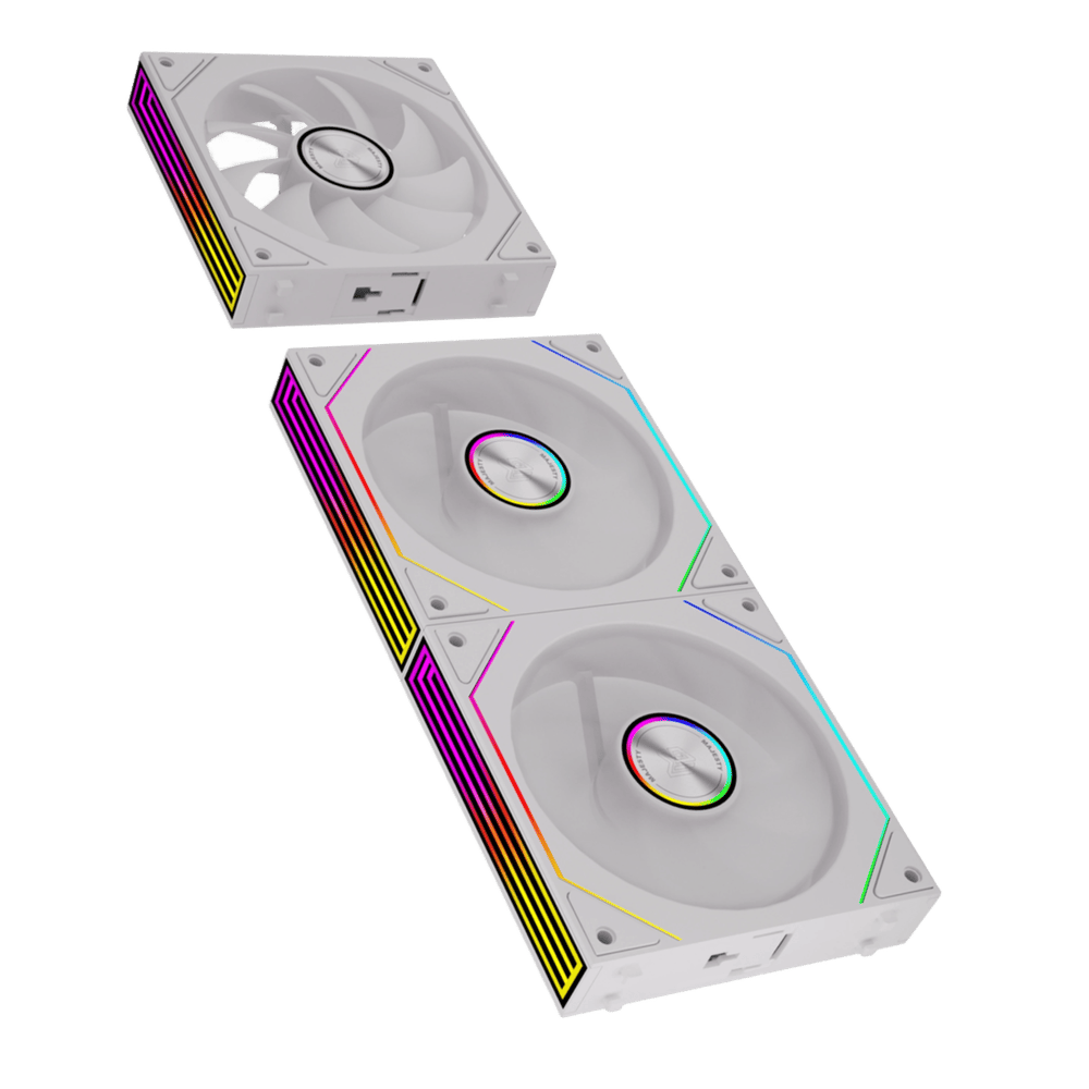 مروحة تبريد ماجيستي Prism Building Block 120mm ARGB – 1600RPM، تحكم PWM، محمل هيدروليكي، أسود، مباشر MAJESTY - صورة 1