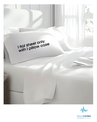 اتش تي شرشف سرير + واقي مخدة-HT Bed Sheet +Pillow Protector 220cmX150