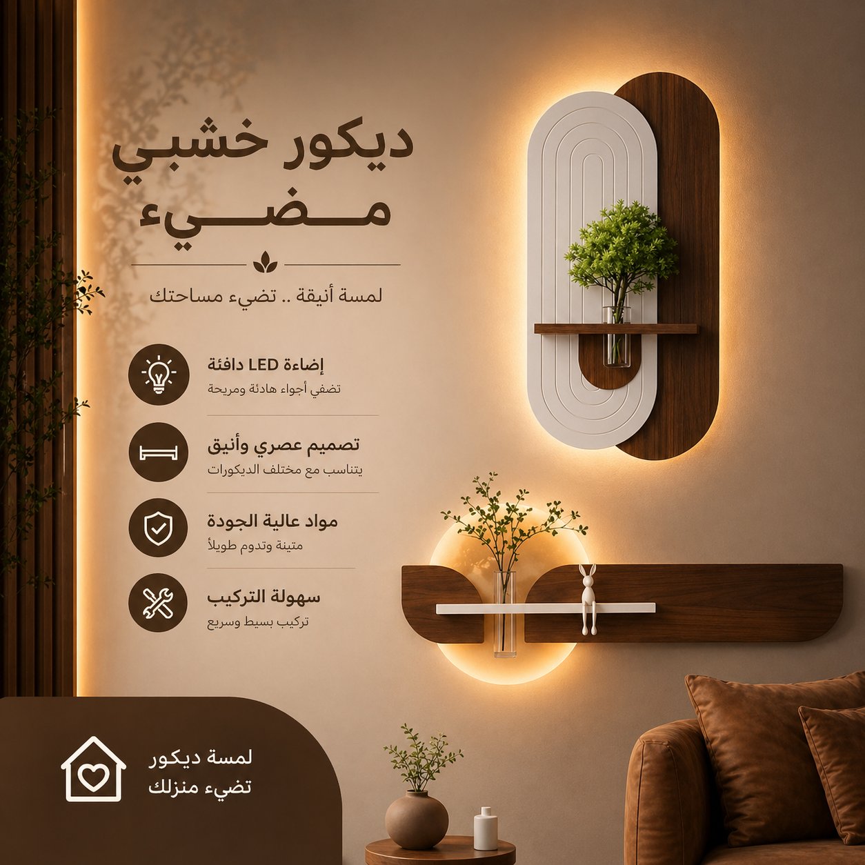 ديكور جداري مضيء