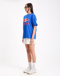 FAKE T-shirt -Blue - صورة 4
