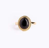 AGATE STONE RING, GOLD - Image 1