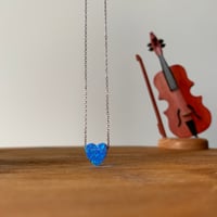 OPAL HEART NECKLACE, BLUE - Image 1