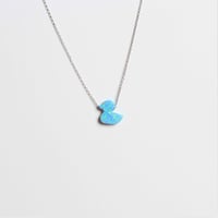 OPAL DUCK NECKLACE, LIGHT BLUE - Image 2