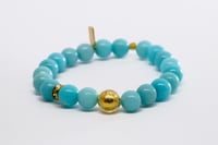GOLD TORQUOISE BRACELET 