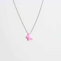 OPAL BUTTERFLY NECKLACE, PINK - Image 2
