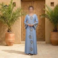 جلابية كتان تصميم واسع أنيق - صورة 1