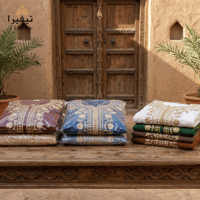 جلابية كتان استقبال مطرزة بغطاء رأس - صورة 2