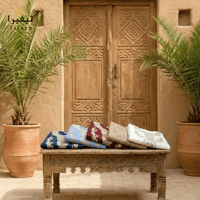 جلابية كتان بتطريز ناعم تصميم واسع وأنيق - صورة 2