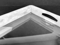 Rectangular White Tray with handles - صورة 2