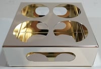 Square Tray 4 Bottles Holders with Handles, Use For Water/Juice/Coke - صورة 1