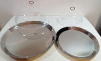 Big Rounded Tray S/Steel with Plexi Cover - صورة 3