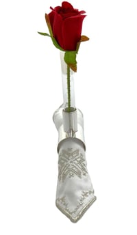 Set of 6.Napkins & 6.Flowers Glass Tubes Holder - صورة 10
