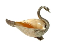 Large Decorative Swan made of sea shell - صورة 6