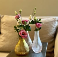 Elegant glass vase for holding flowers - صورة 1