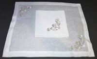 Orchids Corners Design Placemats with Napkins Set For 12.Persons - صورة 1
