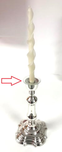  Medium Glass Rings Holder Set For Drop Candles, Can attache on the Candlestick - صورة 5