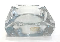 Square Crystal Classic Ashtray in Transparent Color - صورة 2