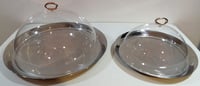 Big Rounded Tray S/Steel with Plexi Cover - صورة 2