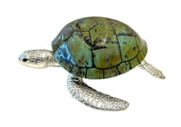 Large Sea Turtle Light Aqua Shell Box - صورة 8