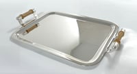 Medium rect tray with bamboo handles - Image 4