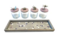 Luxury Decorative Shagreen Leather/Lavender Set (5 Pieces) - صورة 3