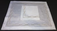 Oval Chain Frame Design Placemats with Napkins Set For 12.Persons - Image 1