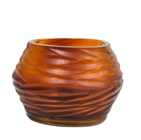 T-Light oval medium holder, amber color - صورة 6