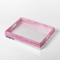 Rectangular Pink Tray with handles - صورة 9