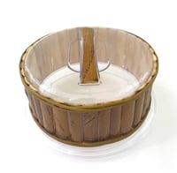 Small Round Bamboo Support with Acrylic Lid - صورة 5