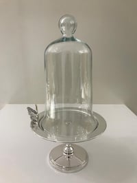 Medium Cake Stand with Butterfly on the Plate with Lid - صورة 5