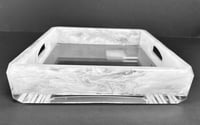 Square White Tray with handles - صورة 8