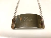 Elegant Tea Tag with Chain in Silver Color - صورة 5